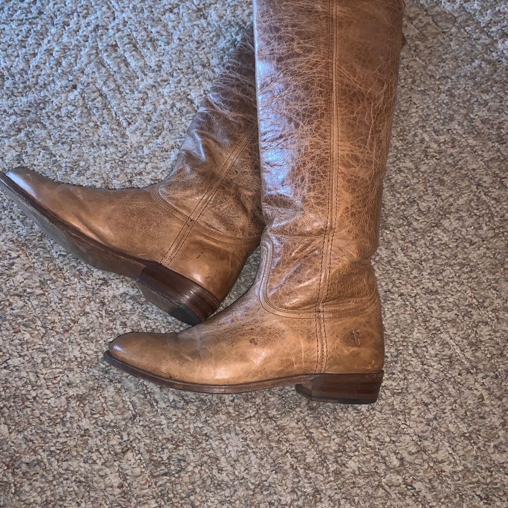 Frye size 9M boots Goodyear welt leather Spain